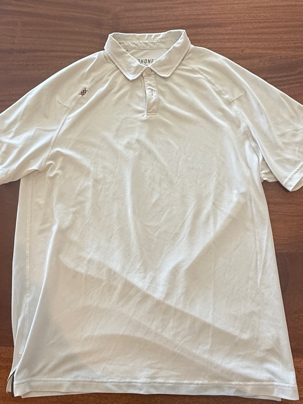 RHONE White Men's Polo with Subtle Logo